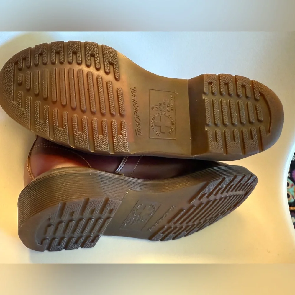 Dr. Martens Burgundy Oxblood Church Vintage Vtg Leather Boots Size 5 UK 3 - Picture 7 of 11